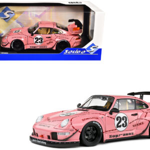 2020 RWB Bodykit #23 "Pink Pig" Pink with Graphics 1/18 Diecast Model Car by Solido