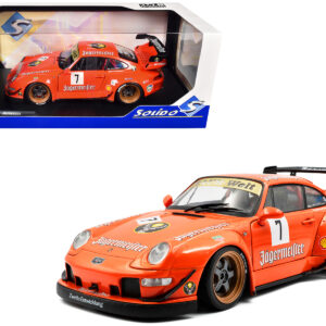 2020 RWB Bodykit #7 "Jagermeister" Orange with Graphics 1/18 Diecast Model Car by Solido