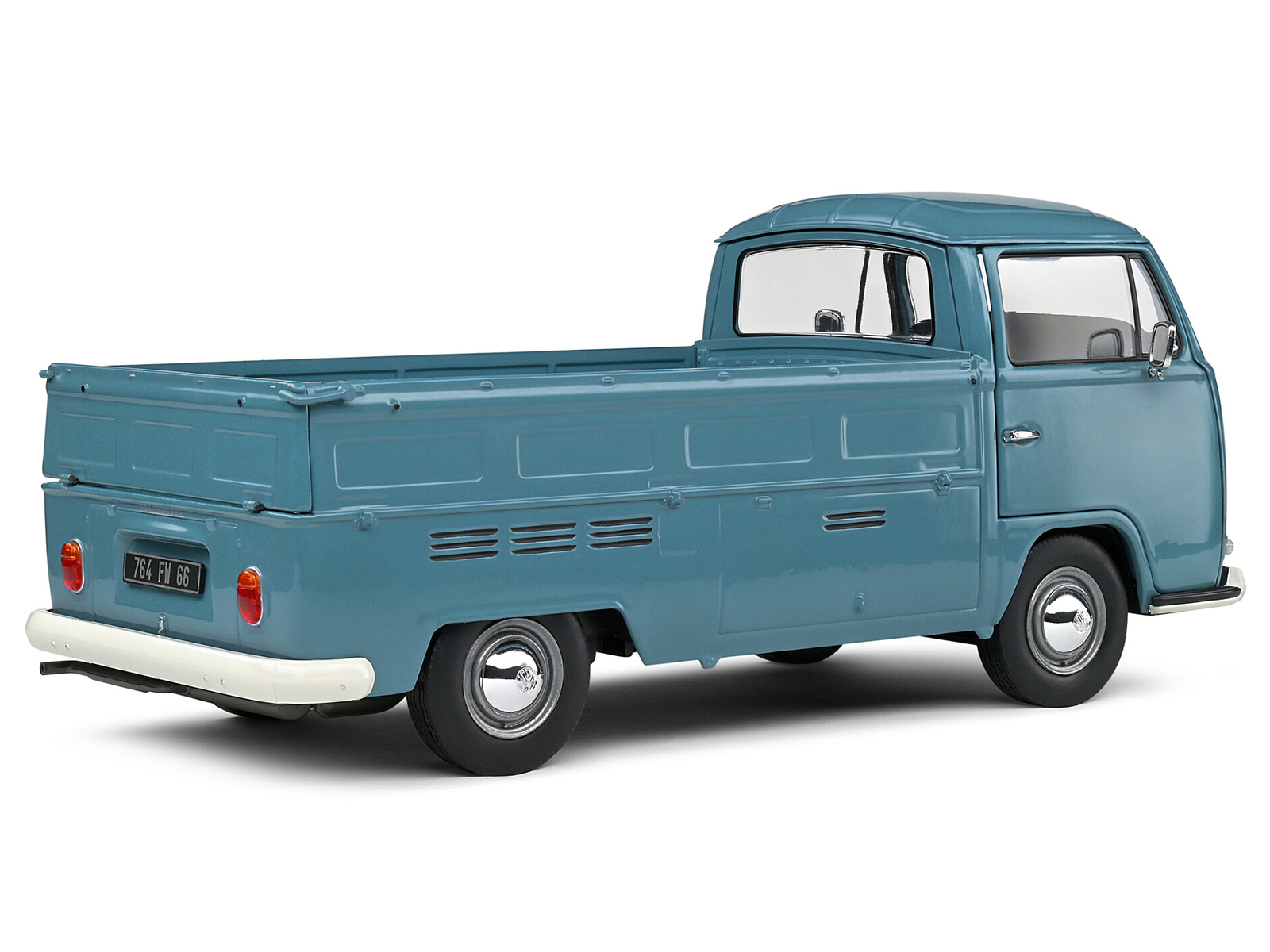 1968 Volkswagen T2 Pickup Truck Petrol Blue 1/18 Diecast Model Car by Solido - Image 5