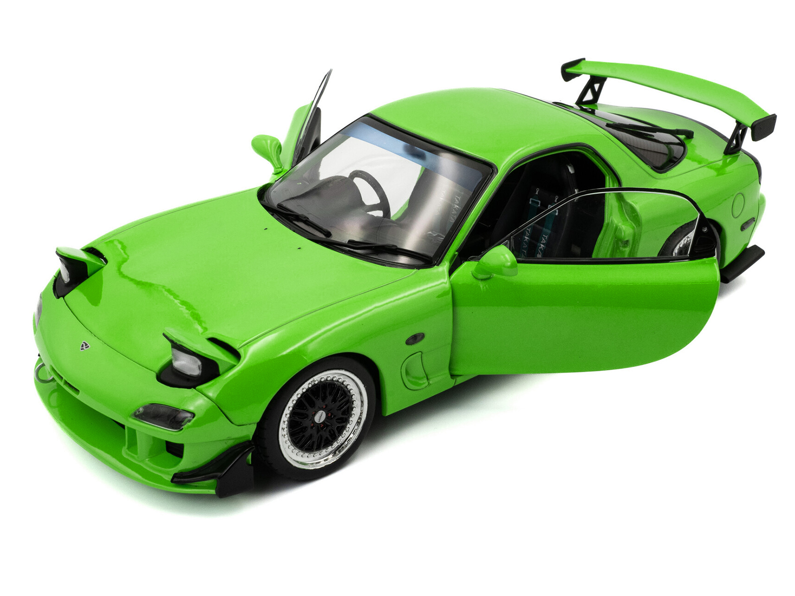 1999 Mazda RX7 Type RS (FD3RS) RHD (Right Hand Drive) Neon Green 1/18 Diecast Model Car by Solido - Image 2