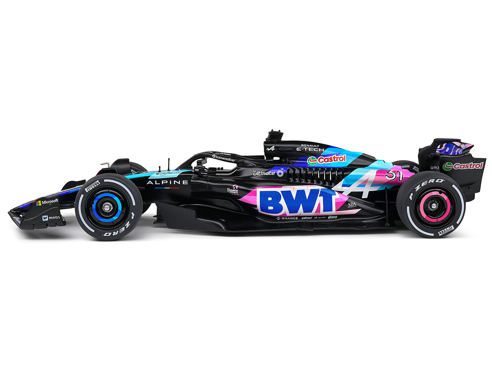 Alpine A524 Presentation Edition "BWT" "Formula One F1 World Championship" (2024) "Competition" Series 1/18 Diecast Model Car by Solido - Image 2
