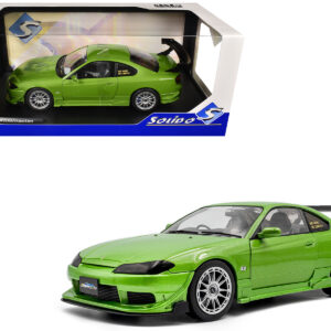 1999 Nissan Silvia S15 Spec-R Aero RHD (Right Hand Drive) "Never Satisfied" Green Metallic 1/18 Diecast Model Car by Solido