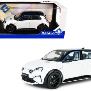 2024 Alpine A290 GTS White Metallic with Black Top 1/18 Diecast Model Car by Solido