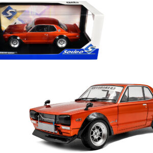 1970 Nissan Skyline (C10) Hakosuka RHD (Right Hand Drive) Orange Metallic 1/18 Diecast Model Car by Solido