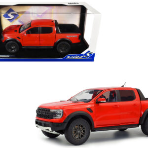 2024 Ford Ranger Raptor Pickup Truck Orange Red 1/18 Diecast Model Car by Solido