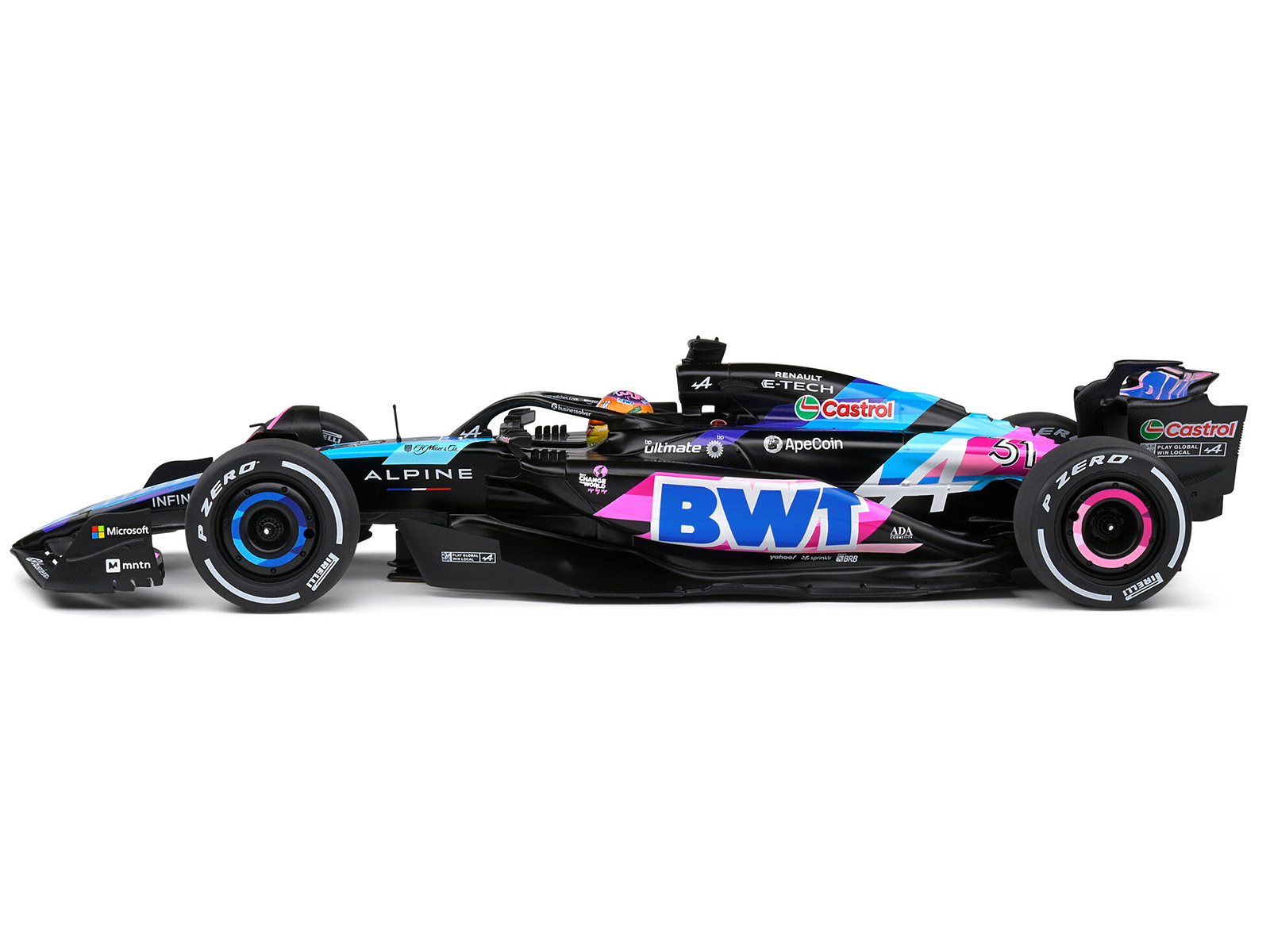 Alpine A524 #31 Esteban Ocon "BWT" Formula One F1 Miami GP (2024) "Competition" Series 1/18 Diecast Model Car by Solido - Image 2