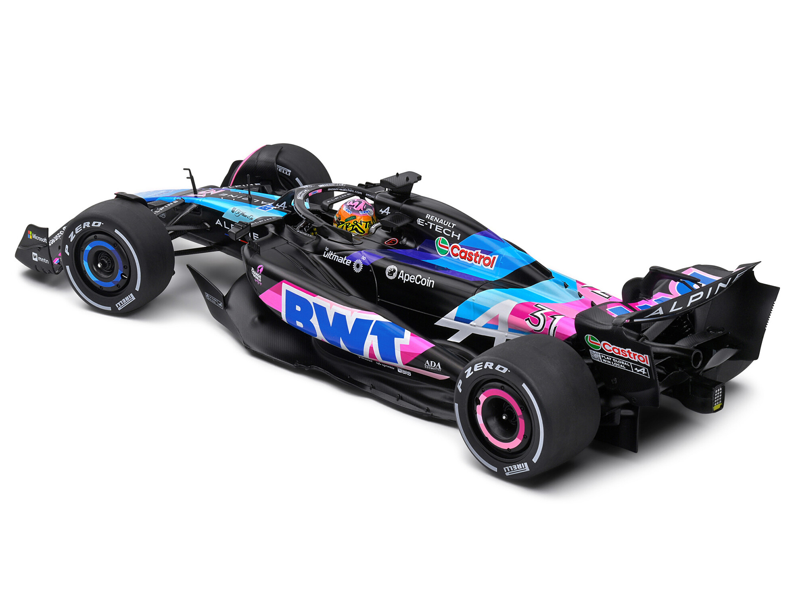 Alpine A524 #31 Esteban Ocon "BWT" Formula One F1 Miami GP (2024) "Competition" Series 1/18 Diecast Model Car by Solido - Image 4