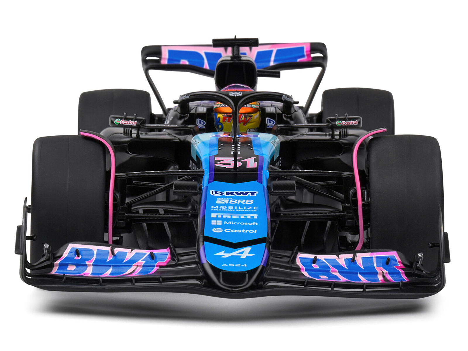 Alpine A524 #31 Esteban Ocon "BWT" Formula One F1 Miami GP (2024) "Competition" Series 1/18 Diecast Model Car by Solido - Image 5