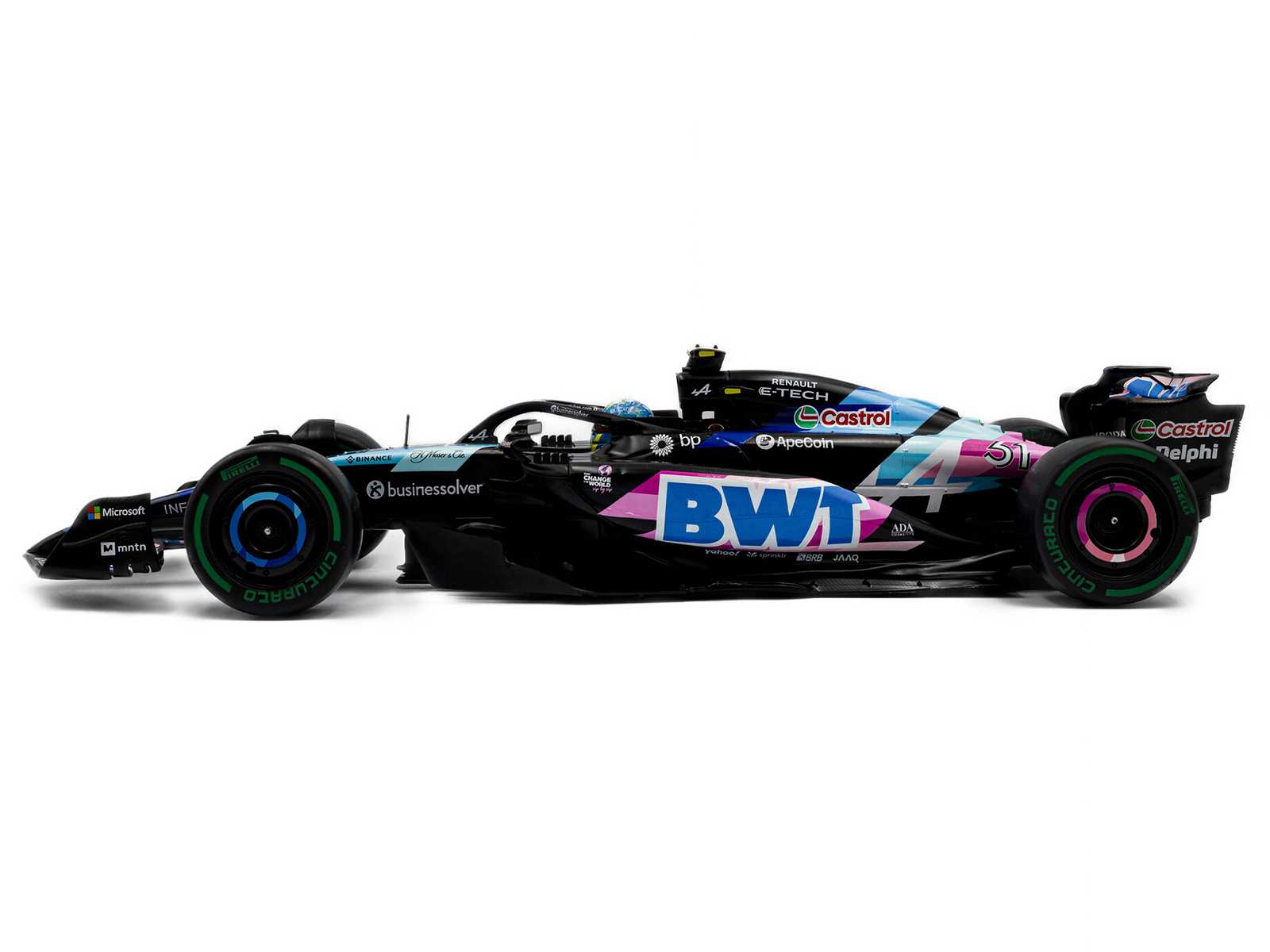 Alpine A524 #31 Esteban Ocon "BWT" 2nd Place F1 "Sao Paulo GP" (2024) "Competition" Series 1/18 Diecast Model Car by Solido - Image 2