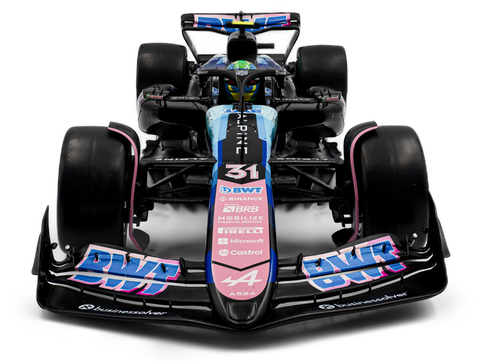 Alpine A524 #31 Esteban Ocon "BWT" 2nd Place F1 "Sao Paulo GP" (2024) "Competition" Series 1/18 Diecast Model Car by Solido - Image 4