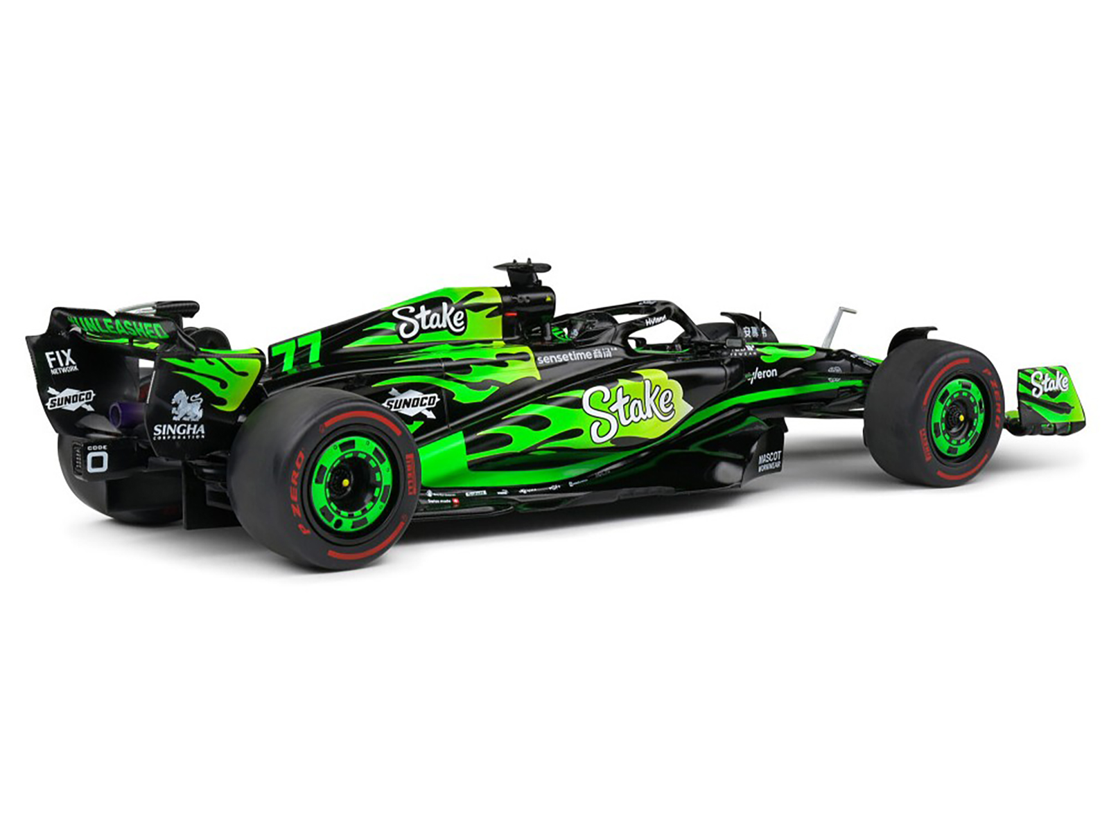 Kick Sauber C44 #77 Valtteri Bottas "Stake F1 Team Kick Sauber" Formula One F1 "Las Vegas GP" (2024) "Competition" Series 1/18 Diecast Model Car by Solido - Image 3