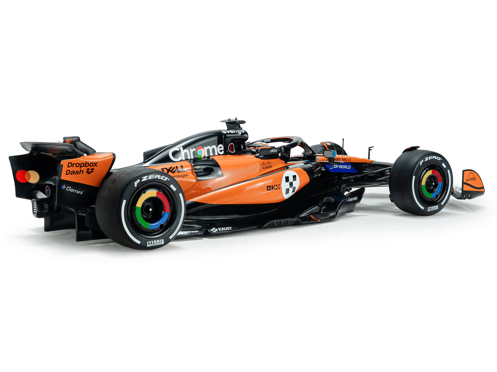 McLaren MCL39 #81 Oscar Piastri "OKX" 3rd Place Formula One F1 "Monaco GP" (2025) "Competition" Series 1/18 Diecast Model Car by Solido - Image 3