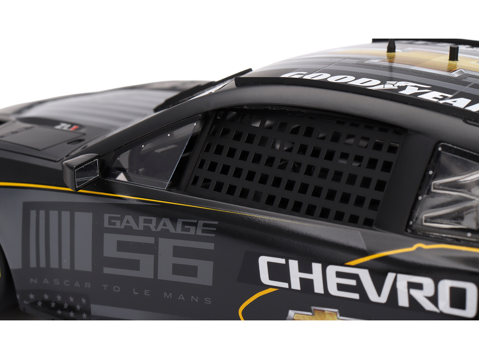 Chevrolet Camaro ZL1 #24 "Hendrick Motorsports Test Car" Matt Black with Graphics 1/18 Model Car by Top Speed - Image 2