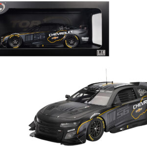 Chevrolet Camaro ZL1 #24 "Hendrick Motorsports Test Car" Matt Black with Graphics 1/18 Model Car by Top Speed
