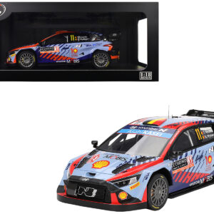 Hyundai i20 N Rally1 Hybrid #11 Thierry Neuville - Martijn Wydaeghe "Hyundai Shell Mobis WRT"  Winner WRC "Monte Carlo Rally" (2024) 1/18 Model Car by Top Speed