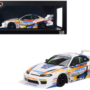 Nissan LB-Super Silhouette S15 SILVIA #555 Yukio Fausto "Formula Drift Japan" (2023) 1/18 Model Car by Top Speed