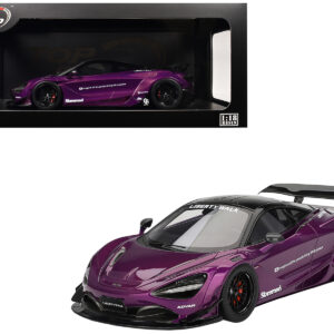 McLaren 720S "LB-Works" Purple Metallic with Black Top 1/18 Model Car by Top Speed