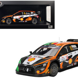 Hyundai i20 N Rally1 Hybrid #11 Thierry Neuville - Martijn Wydaeghe "Hyundai Shell Mobis WRT"  Winner "Rally Croatia Power Stage" (2023) 1/18 Model Car by Top Speed