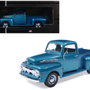 1952 Ford F1 Pickup Truck Blue Metallic 1/24 Diecast Model by IXO Models