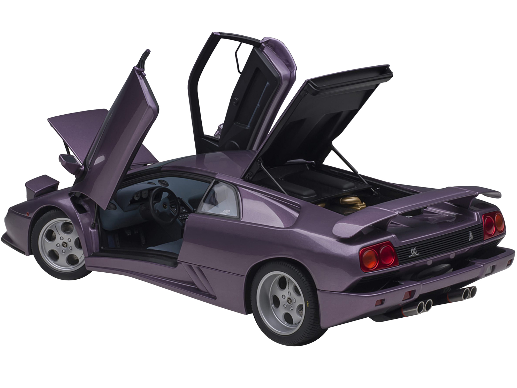Lamborghini Diablo SE30 Jota Viola SE30 / Purple Metallic with Blue Interior 1/18 Model Car by Autoart - Image 3