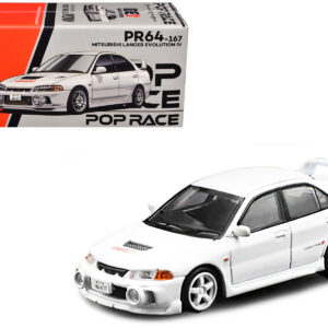 Mitsubishi Lancer Evolution IV RHD (Right Hand Drive) White "Indonesia Diecast Expo 2024 Exclusive" 1/64 Diecast Model Car by Pop Race