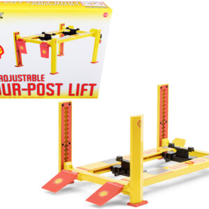 Adjustable Four Post Lift "Shell Oil" #2 for 1/18 Scale Diecast Model Cars by Greenlight