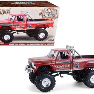 1979 Ford F-250 Monster Truck with 48-Inch Tires "Walkin' Tall" Red "Kings of Crunch" Series 1/18 Diecast Model Car by Greenlight