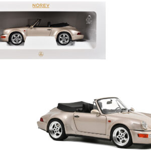 1992 Porsche 911 Carrera 2 Turbo Look Cabriolet Zermatt Silver Metallic 1/18 Diecast Model Car by Norev