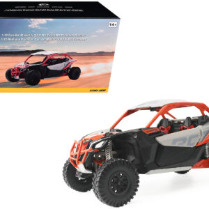 Can-Am Maverick X3 X RC Turbo RR Chalk Gray and Orange 1/12 Diecast Model by BRP Models