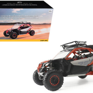 Can-Am Maverick X3 X RS Turbo RR with Roof Rack Chalk Gray and Orange 1/12 Diecast Model by BRP Models