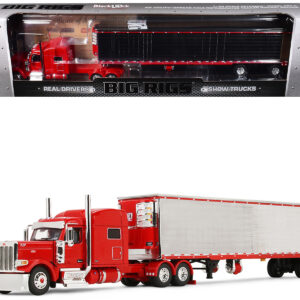 Peterbilt 589 with 78" Mid-Roof Sleeper and 53' Utility Trailer with Reefer "Blackjack Express LLC" Red "Big Rigs" Series II #6 1/64 Diecast Model by DCP/First Gear