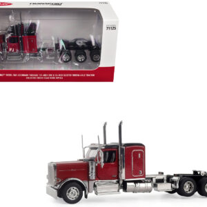 Peterbilt 589 Tridem-Axle Legendary Package Truck Tractor with 58" Sleeper Legendary Red "Transport Series" 1/64 Diecast Model by Diecast Masters