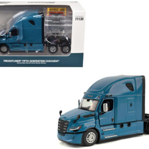 2025 Freightliner Cascadia Gen-5 Sleeper Cab Truck Tractor Signature Blue "Transport Series" 1/64 Diecast Model by Diecast Masters