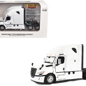 2025 Freightliner Cascadia Gen-5 Sleeper Cab Truck Tractor Winter White "Transport Series" 1/64 Diecast Model by Diecast Masters