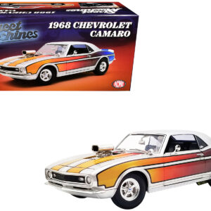 1968 Chevrolet Camaro "Street Machines" Silver Metallic with Graphics Limited Edition to 300 pieces Worldwide 1/18 Diecast Model Car by ACME