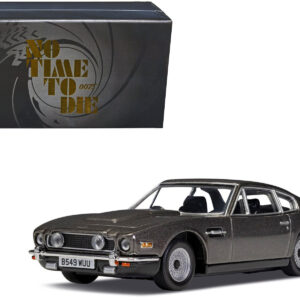 Aston Martin V8 RHD (Right Hand Drive) Black Metallic James Bond 007 "No Time To Die" (2021) Movie Diecast Model Car by Corgi