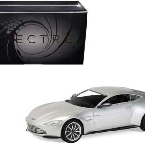 Aston Martin DB10 RHD (Right Hand Drive) Silver Metallic James Bond 007 "Spectre" (2015) Movie Diecast Model Car by Corgi