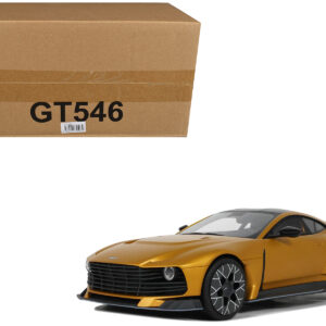 2024 Aston Martin Valiant Auric Gold Metallic with Black Top 1/18 Model Car by GT Spirit