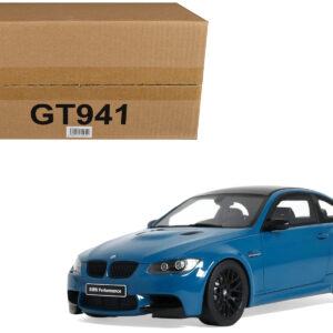 2007 BMW M3 E92 Blue Metallic with Black Top 1/18 Model Car by GT Spirit