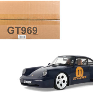 2024 Porsche 911 Strosek Mega 30 #11 Blue 1/18 Model Car by GT Spirit