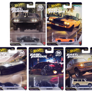 "Fast & Furious 25th Anniversary" 2026 5 piece Set Q Diecast Model Cars by Hot Wheels