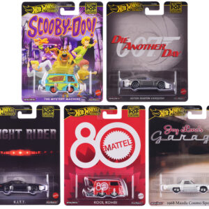 "Pop Culture 2024" 5 piece Set G "Premium Series" Diecast Model Cars by Hot Wheels
