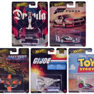 "Pop Culture 2026" 5 piece Set R "Premium Series" Diecast Model Cars by Hot Wheels