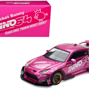 Toyota GR86 "Pandem Rocket Bunny" RHD (Right Hand Drive) Pink Metallic with Graphics "APA XPO 2025 Event Exclusive" 1/64 Diecast Model Car by Inno Models
