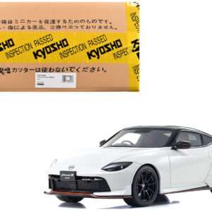 Nissan Fairlady Z NISMO RHD (Right Hand Drive) White with Black Top 1/18 Model Car by Kyosho