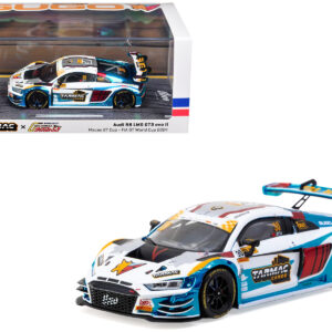 Audi R8 LMS GT3 evo II #30 James Yu "Uno Racing Team" "Macau GT Cup - FIA GT World Cup" (2024) with A4 Poster "Hobby43" Series 1/43 Diecast Model Car by Tarmac Works