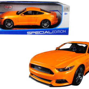 2015 Ford Mustang GT 5.0 Orange Metallic "Special Edition" 1/18 Diecast Model Car by Maisto