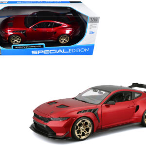 2025 Ford Mustang GTD Red Metallic with Black Top "Special Edition" Series 1/18 Diecast Model Car by Maisto