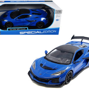 Chevrolet Corvette ZR1 Coupe Blue with Carbon Top "Special Edition" Series 1/18 Diecast Model Car by Maisto