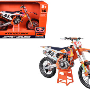 KTM 450 SX-F #84 Jeffrey Herlings "Red Bull KTM Factory Racing" (2018) 1/6 Diecast Motorcycle Model by Maisto